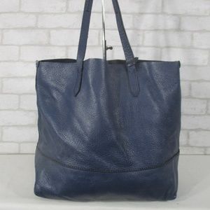 J.Crew Blue Leather Tote Hobo Shoulder Bag
